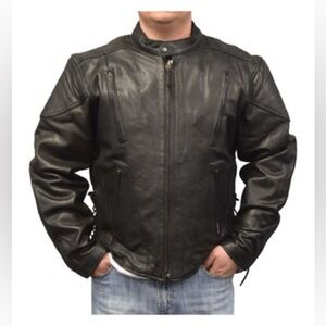 LEATHER KING THERMAL INSULATED BIKER MOTORCYCLE JACKET SIZE‎ 48